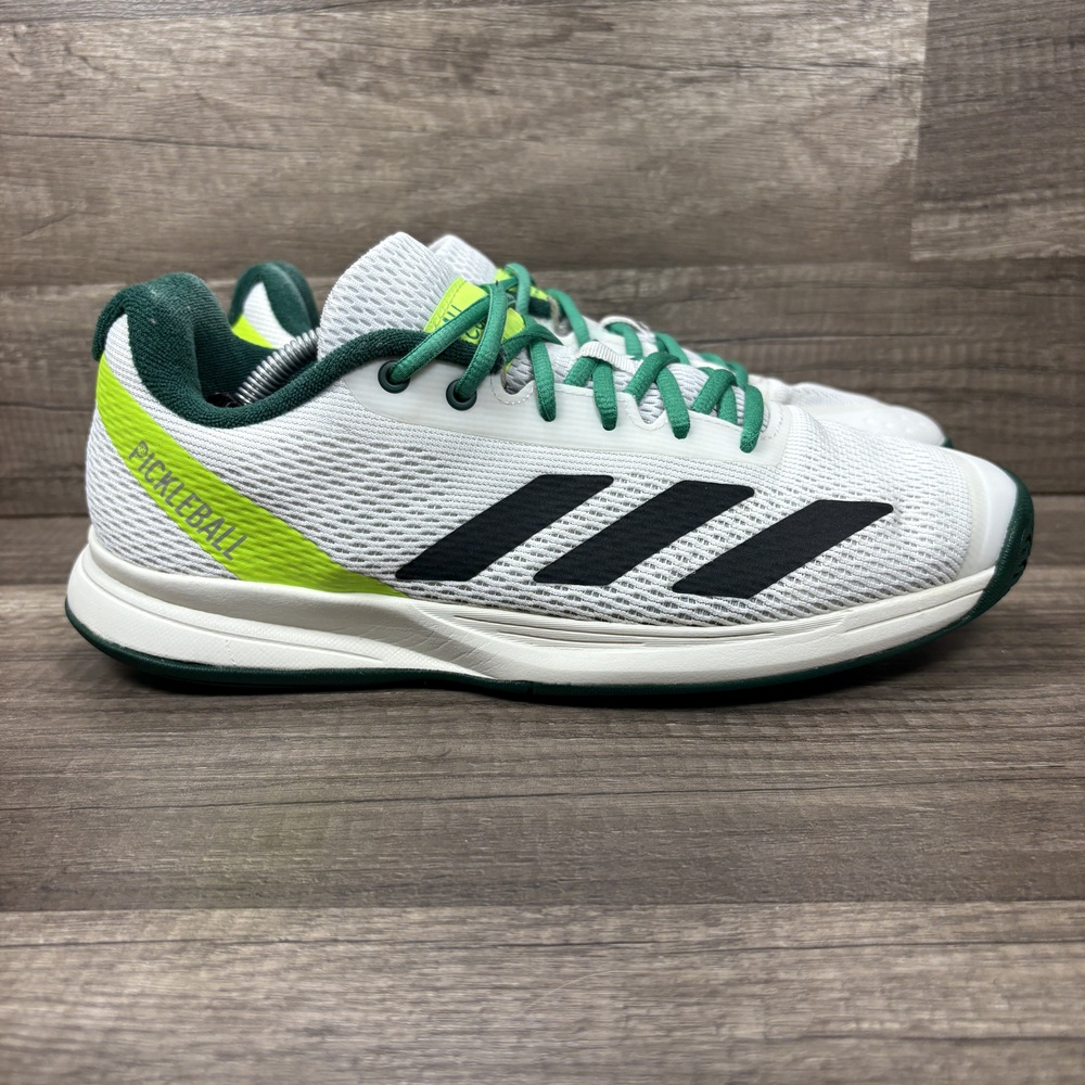 Adidas Courtflash Pickleball Gray Green Mens US Size 8 EUR 41.3 JQ0695 Sneakers